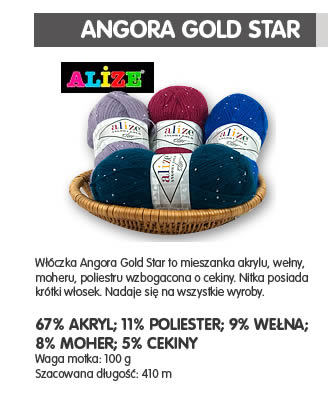 włóczka Angora Gold Star 