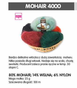 WŁÓCZKA MOHAIR 4000